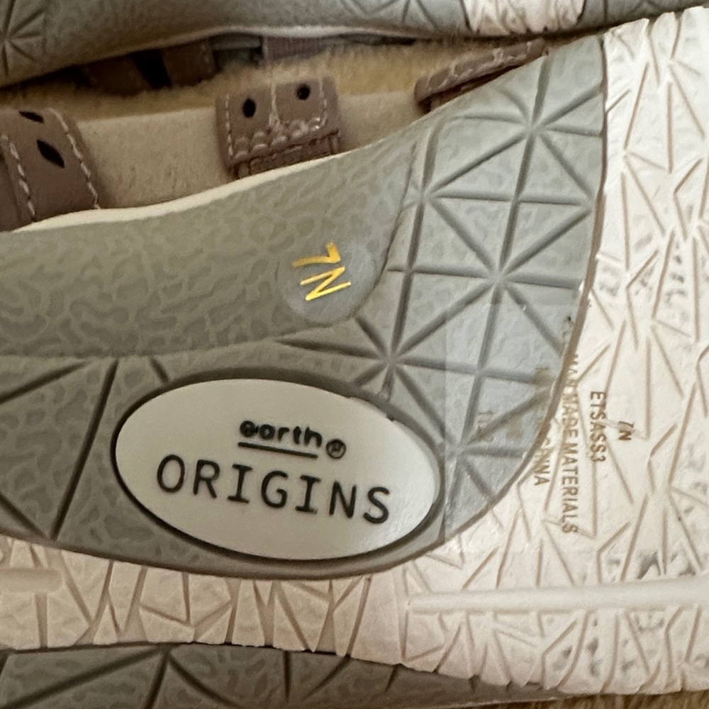 Earth Origins Women's Taupe Strappy Sandals - Picture 3 of 6